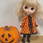 ハロウィンワンピオレンジ　ブライスアウトフィット