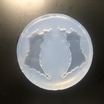 大阪府 都道府県  41mm 22mm 5mm厚 シリコンモールド レジン レーザーカット【O-2】送料無料