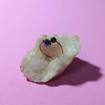 【再販】スターカット テラヘルツとキラキラ ヘマタイト 天然石 オープン ピンキーリング