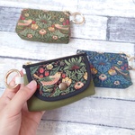 カードケース付きミニファスナーポーチ◆いちご泥棒