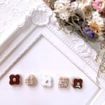 新作 オータム 美濃焼タイル ピアス/イヤリング