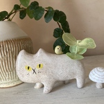 　【受注制作】しっぽグリーン猫と小鳥ときのこ♡ 