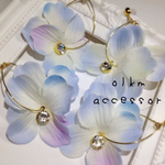 再販♡ふんわりフラワーフープピアス イヤリング