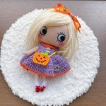 ☆ハンドメイド イルメール マリーちゃんお洋服 ハロウィン3点セット(パープル×オレンジ)☆