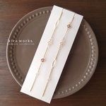 サージカルステンレスも選べる シンプルマルチストラップ(ブラウンベージュスワロフスキーver.)