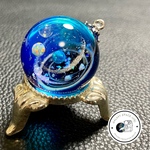 大玉　宇宙玉レジン惑星　レジンネックレス