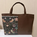 ハンドメイド　大きな帆布バッグ