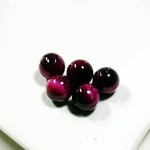 天然石・丸ビーズ　ピンクタイガーアイ　6mm　5個