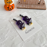 魔女猫ちゃんピアス🐈‍⬛🧙‍♀️💜