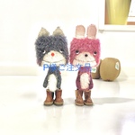 P様ご注文品『モヘア仕立ての兔雄さんミニ&猫雄さんミニ♪』