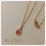 ぷちネックレス　フラワー（pink）
