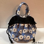 ぷっくりきんちゃくbag 🌿北欧風花柄