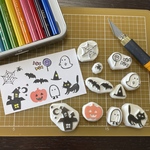ハロウィンの消しゴムはんこ
