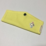 ワイヤー折らずに収納　マスクケース　帆布yellow 〈プリン〉