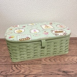  蓋つきかご【クラフト･スモーキーリーフ】