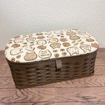 蓋つきかご【クラフト･モカチョコ】