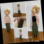 ♖Й 1231♖ 2Wayソフトカモフラ柄モヘアニット.カーキグリーンSK♖