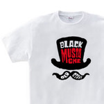 【再販】シルクハットと口髭　片面　　WS～WM•S～XL　Tシャツ【受注生産品】