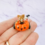 カボチャの車とオオカミ男・ミニオバケ　ハロウィンバージョン