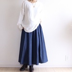 くったり柔らかいデニム８枚はぎのスカート・SML長短　 No.179