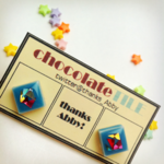 chocolate TILE/イヤリング/浅葱色