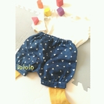 デニム風ベビーかぼちゃパンツ◎デニム風ダブルガーゼ