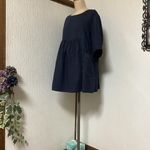 ダブルガーゼ   ネイビー　チュニック💕