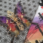 黄昏色の蝶バレッタ（hair ornaments of  butterfly 〜twilight in the dark〜 ）