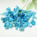 サンゴのビーズ　５〜２６mm　６０個前後　ブルー