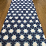 高島縮 20/20 十二ツ畳雪花絞り※計り売り（巾：約105～108（cm）長さ：約100(cm)）／金青