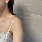 No.5 ステーション　パール　ロング　ピアス　イヤリング　