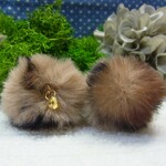  ピアスキャッチ バックキャッチ フェイクファー フェザータッチ ヒョウ柄Ａ