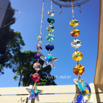 今だけSALE！！再販！！星    星型に輝く 二色のスワロフスキーサンキャッチャー