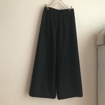 カシミヤウール黒で作ったワイドパンツ