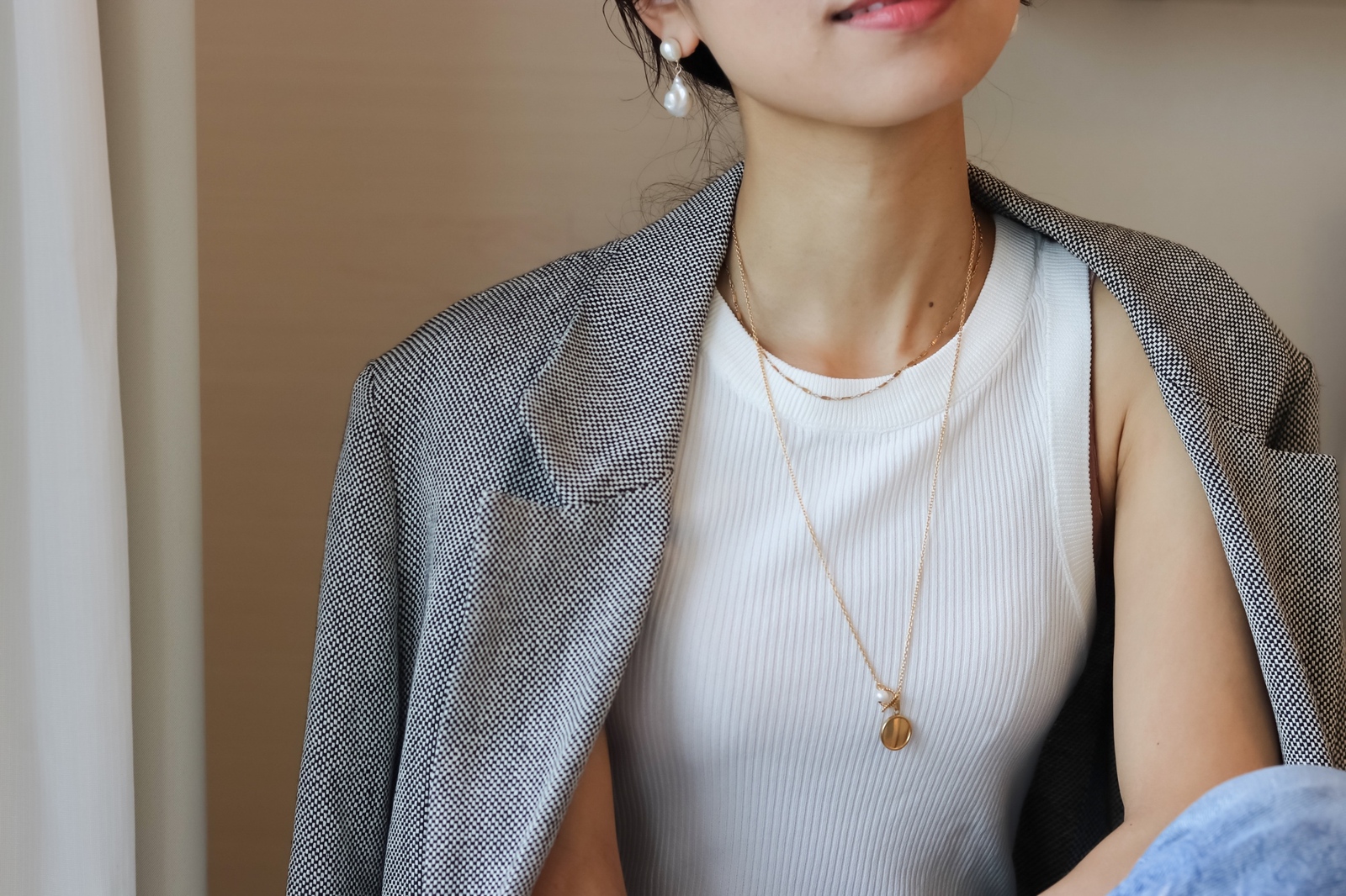 14kgf long chain wave coin necklace（アレルギー対応） 11,100円
