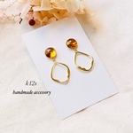 秋の訪れ  べっ甲カボションピアス