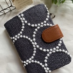ミナペルホネン　navyタンバリン＊本革二つ折り財布
