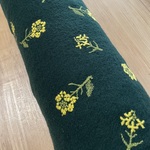 刺繍布＜おぼろ月夜＞ウールガーゼ　フォレストグリーン30センチ