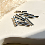 10pcs[シルバー] メタルバー スティック 棒 貫通穴 m693