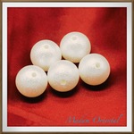 送料無料！【10mm片穴】上質♡コットンパール風♡10mm 20個セット♡片穴