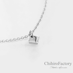 職人さんのステンレスネックレス【スクエア型小】NL-102