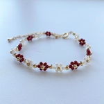 🌼ﾋﾞｰｽﾞﾌﾞﾚｽﾚｯﾄ... dark red 🌼