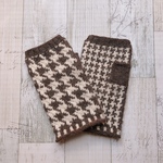 千鳥格子の指なし手袋