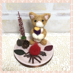 〜ねこさん食欲の秋🍠焼き芋ホクホク〜 羊毛フェルト　秋　焚き火　インテリア