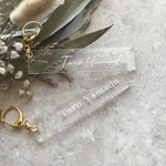 smixh1127様専用　席札アクリルキーホルダー（透明•ゴールド）