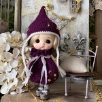 星のしずくset＊パープル＊stodoll用（5インチぐらい）