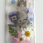 お値下げ！猫ちゃん 押し花のiPhone6ケース