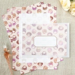 カフェラテ　レターセット（letter writing set）