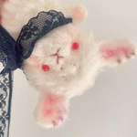 ちくちくステッチなうさぎしゃん。黒リボンの子。