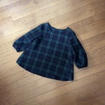 パフスリーブブラウス  ブラックウォッチ